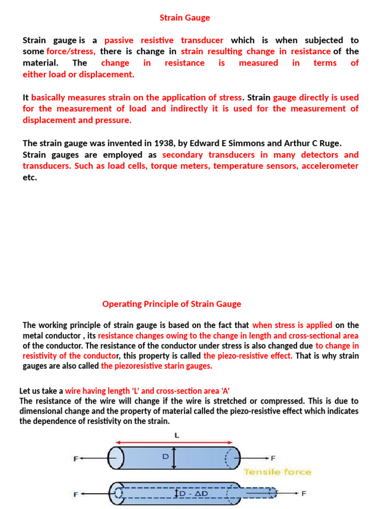 Strain Gauge For Student | PDF | Pressure Measurement | Doping ...