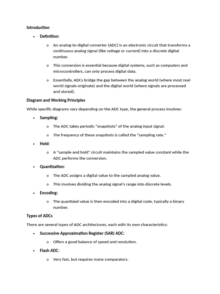 Analog To Digital Converter | PDF | Analog To Digital Converter ...