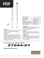 ヤマハ　YZF -R1/R1M(2020~)　サービスマニュアル Öhlins FGRT 204 Front Fork Guide | PDF | Vehicles | Vehicle Technology