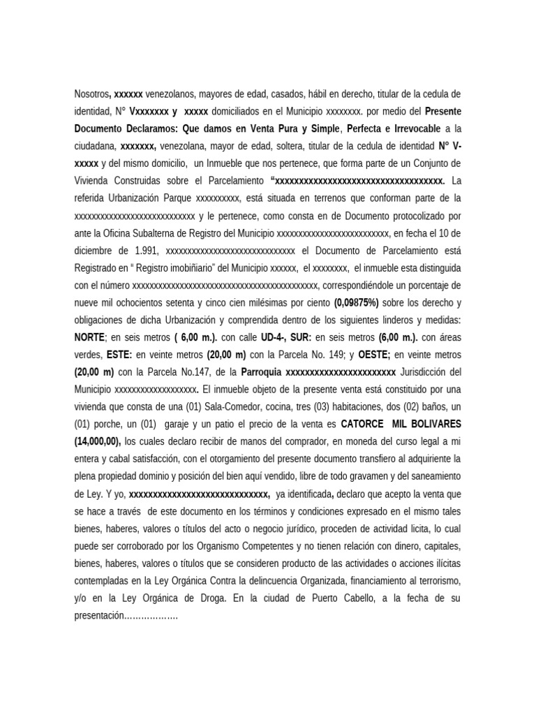 Venta De Inmueble En Puerto Cabello Pdf Justicia Crimen Y Violencia