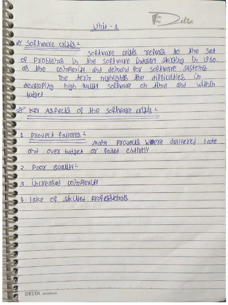 Software Engineering Unit 1st | PDF