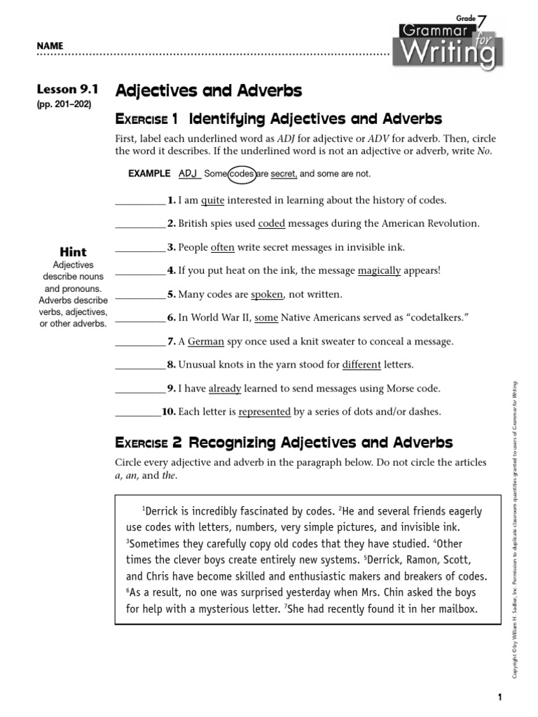 Adverbs and Adjectives Exercises | PDF | Adjective | Adverb