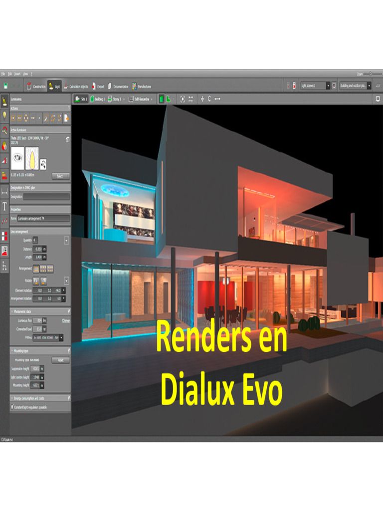 Renders en Dialux Evo: Luminancia y Métodos | PDF | Percepción visual ...