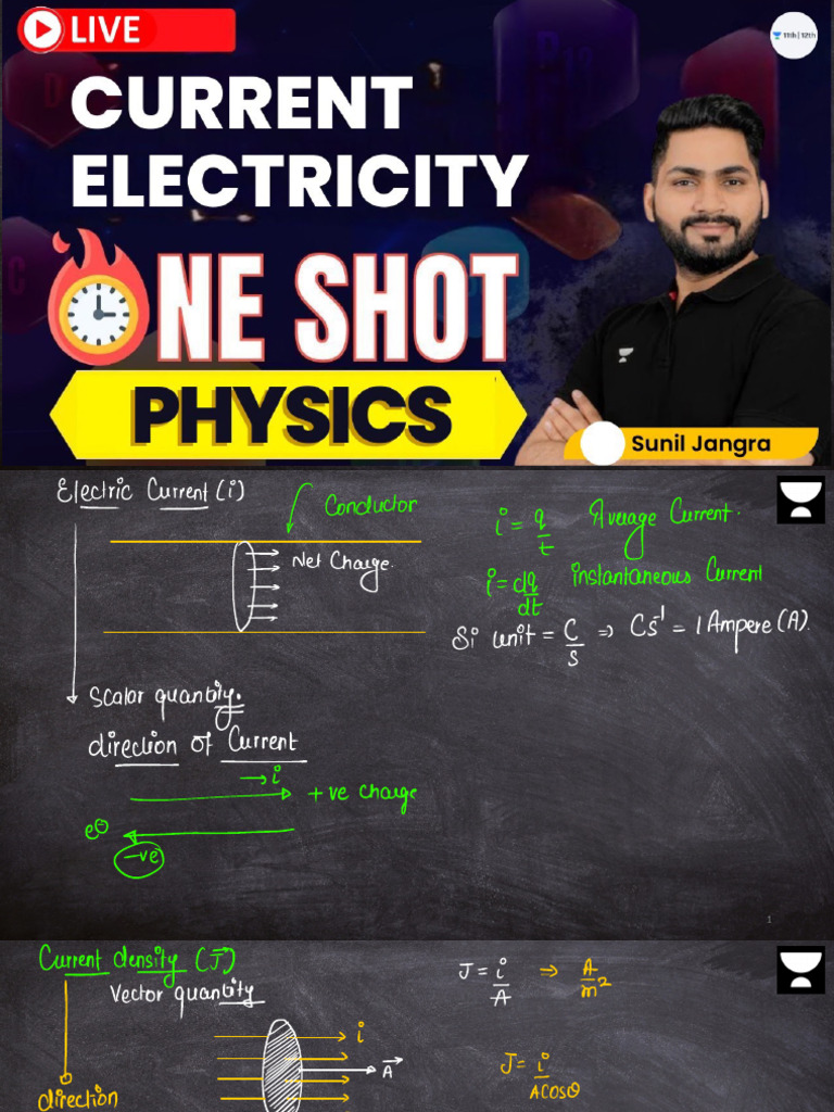 Current Electricity One Shot | PDF | Applied And Interdisciplinary ...