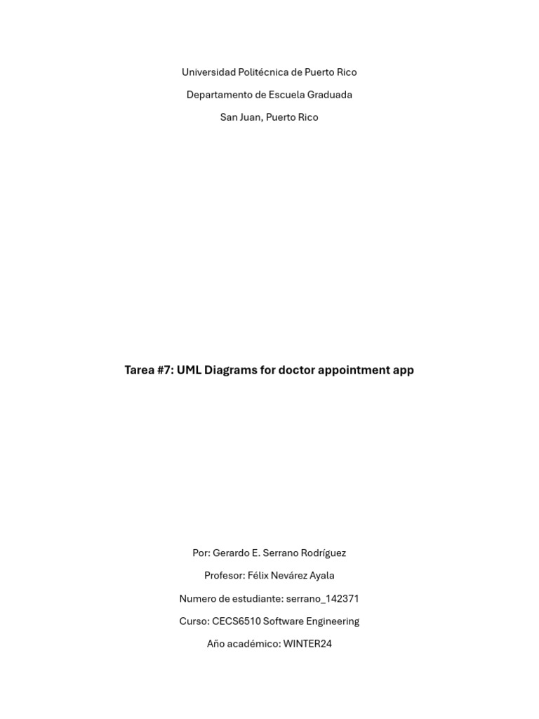 Tarea7 UML Diagram Software Engineering | PDF