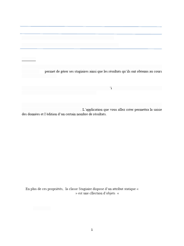 Application de gestion des stagiaires | PDF | Informatique ...