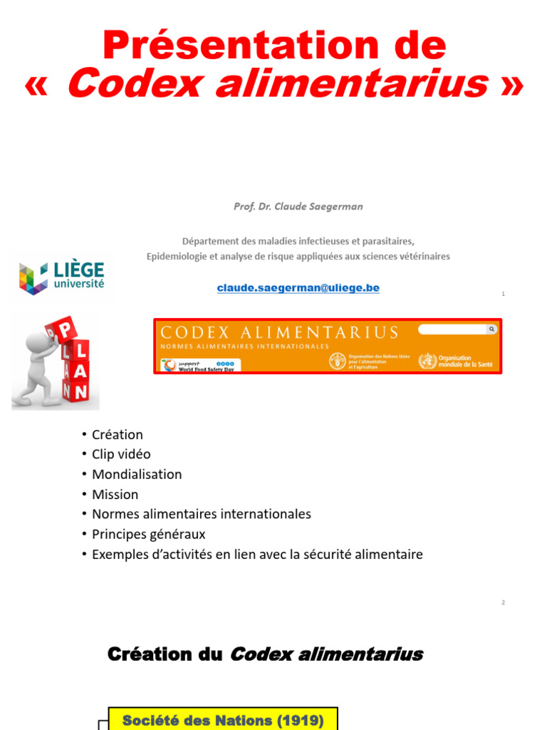 Normes du Codex Alimentarius 2023 | PDF | Nourritures | Organisation ...