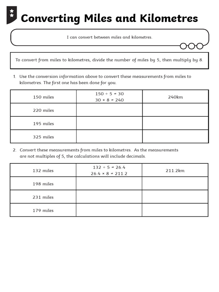 Converting Miles to Kilometers Guide | PDF | Multiplication | Arithmetic