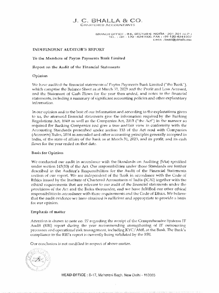 Financial Staements Duly Authenticated As Per Section 134 Including ...