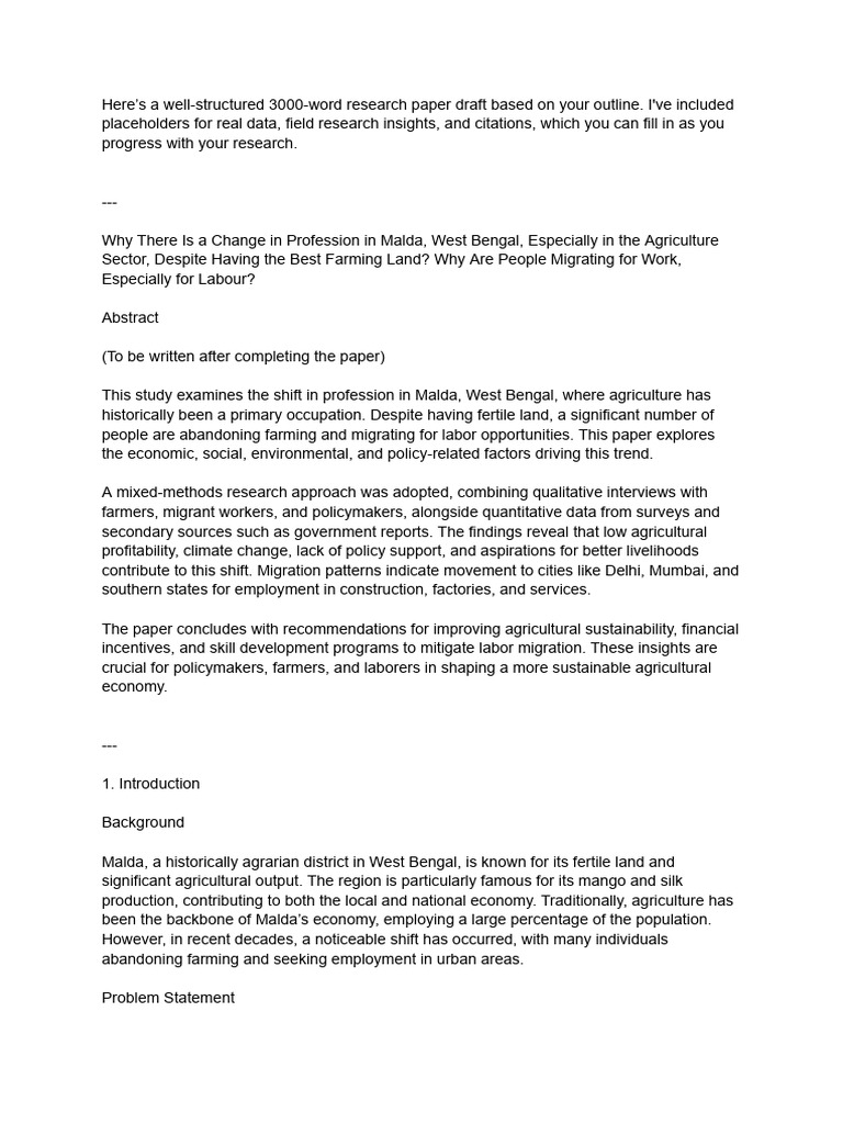 3000-Word Research Paper Draft Based On Your Outline | PDF ...