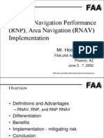 Required Navigation Performance (RNP), Area Navigation (RNAV) Implementation