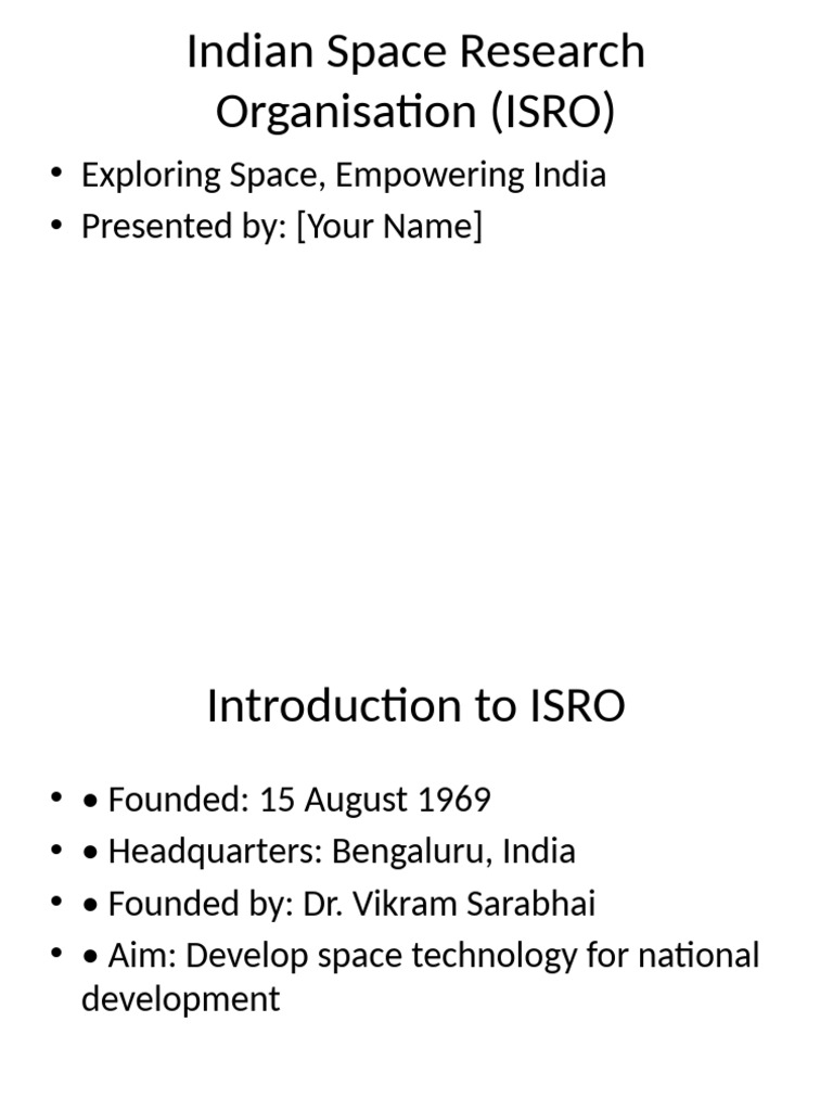Introduction to ISRO and Its Achievements | PDF