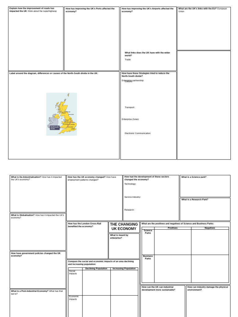 The Uks Changing Economy Pdf Economies United Kingdom