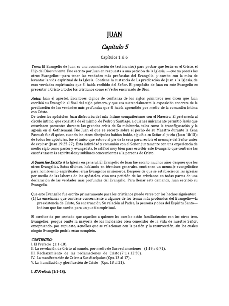 Evangelio de Juan Testimonios y Enseñanzas PDF Juan el apóstol