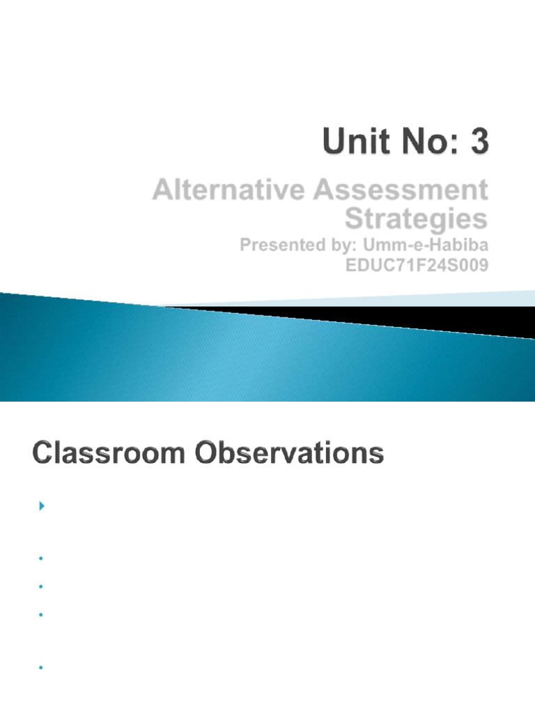 Effective Classroom Assessment Strategies | PDF | Educational ...