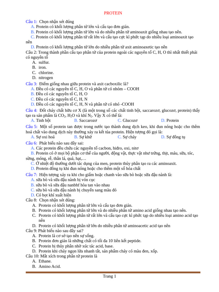 Protein | PDF
