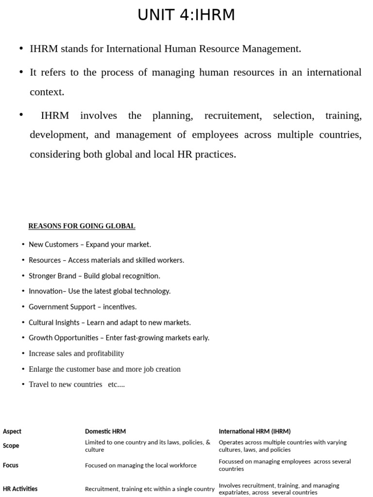 IHRM | PDF | Cost Of Living | Human Resource Management