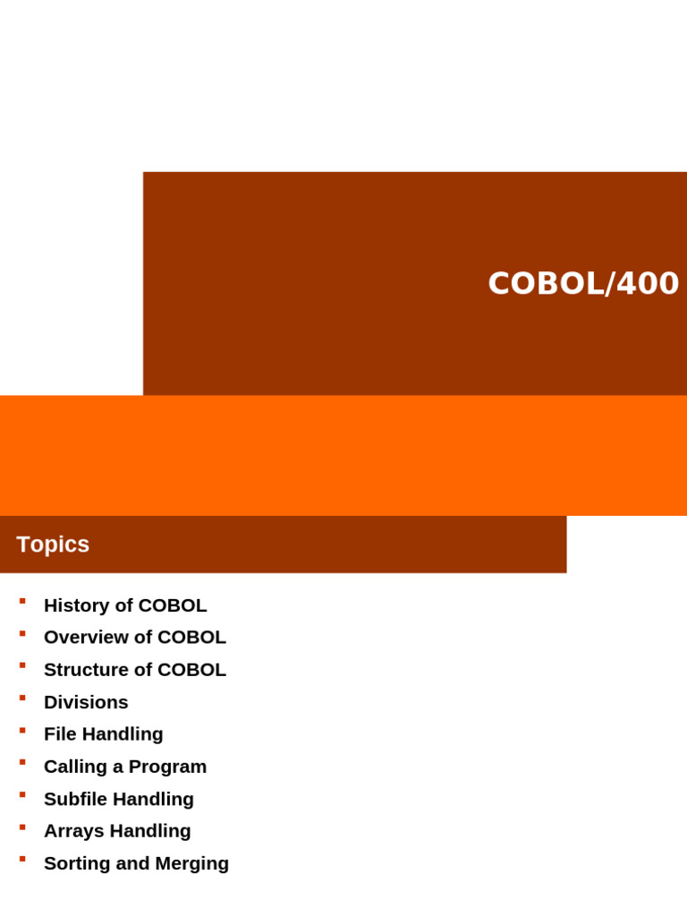 COBOL400_PPT1 | PDF | Binary Coded Decimal | Rounding