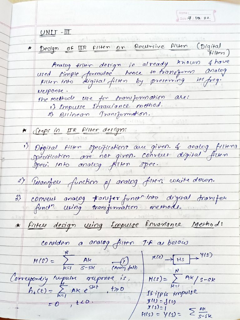 Unit-3 & 4 - DSP | PDF