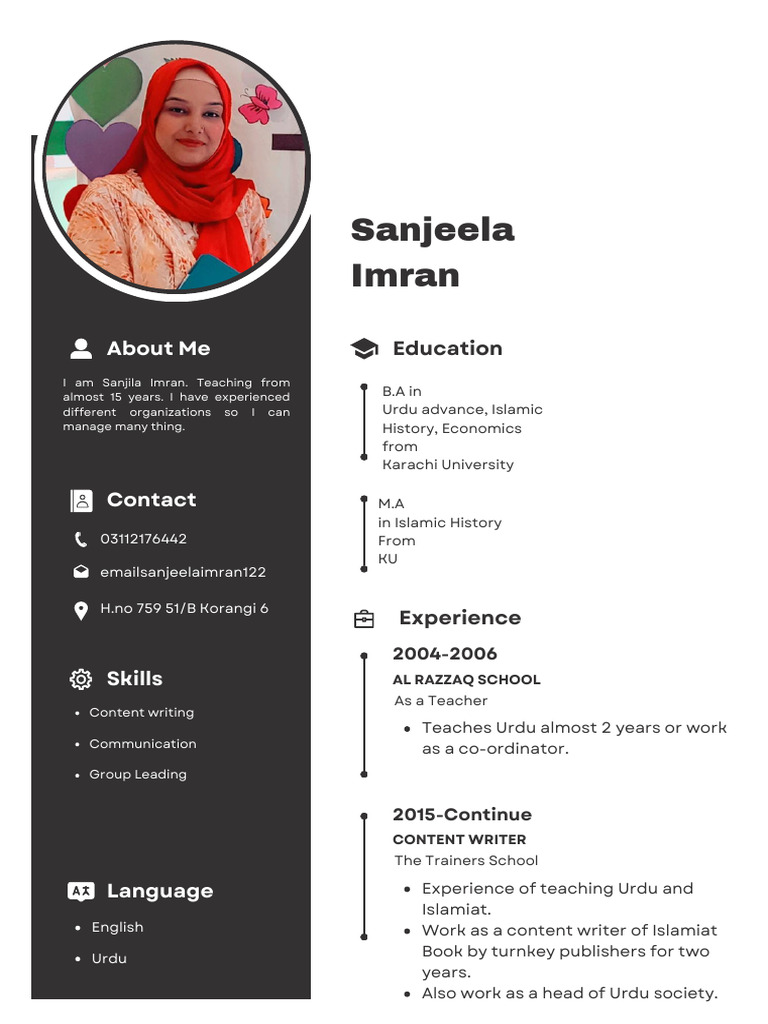 Modern Minimalist CV Resume | PDF