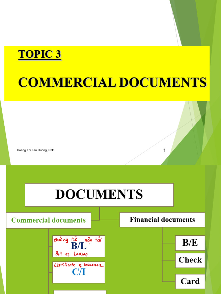 Overview of Commercial Documents | PDF | Bill Of Lading | Insurance