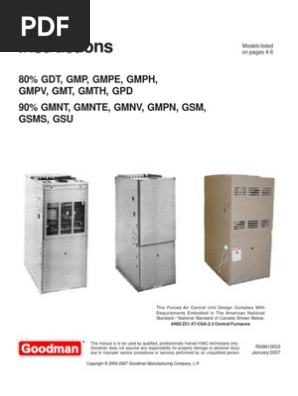 Furnace Gmp100 3 Series Furnace Hvac