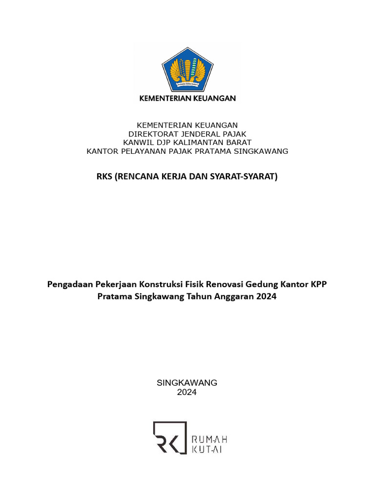 Kepanjangan RKS dalam Konstruksi | PDF