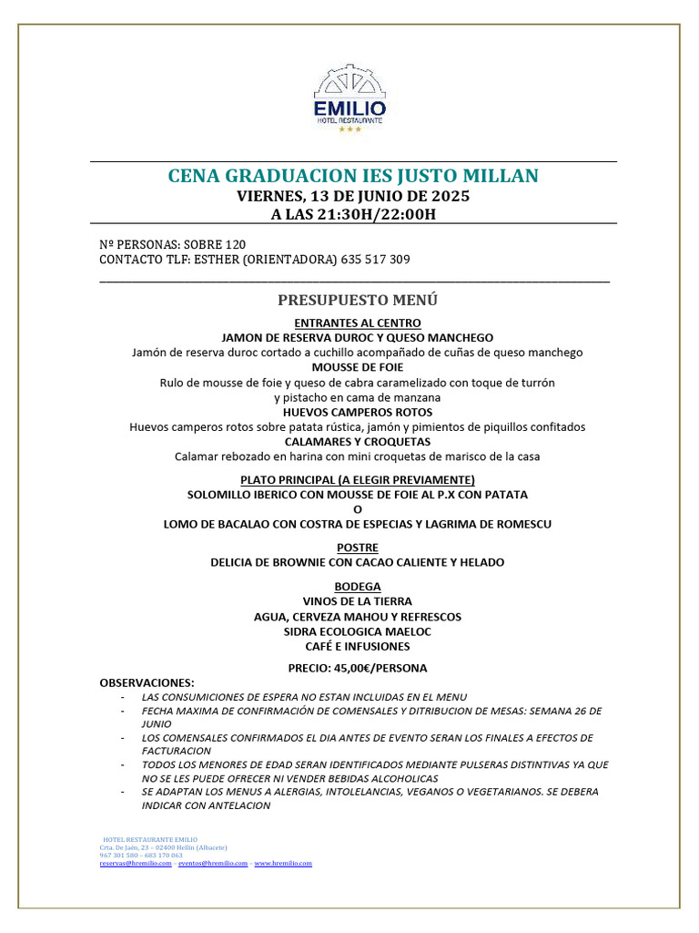 cena-de-graduaci-n-en-hotel-emilio-pdf-alimentos-cocina
