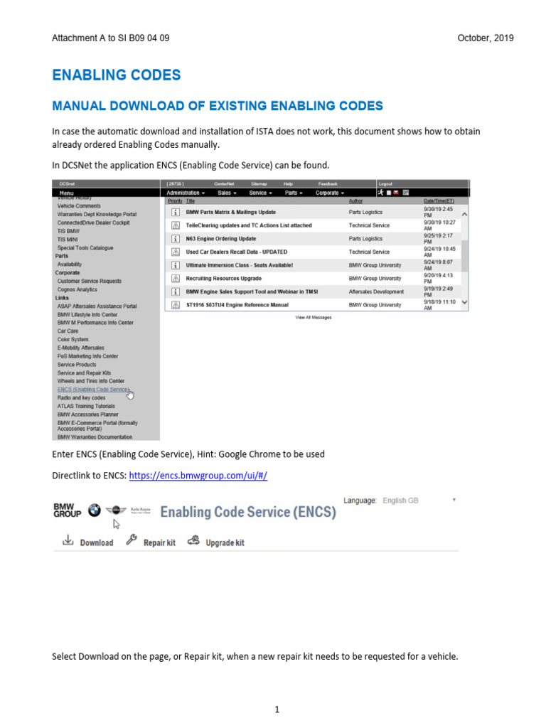 Manual Download of Enabling Codes Guide | PDF