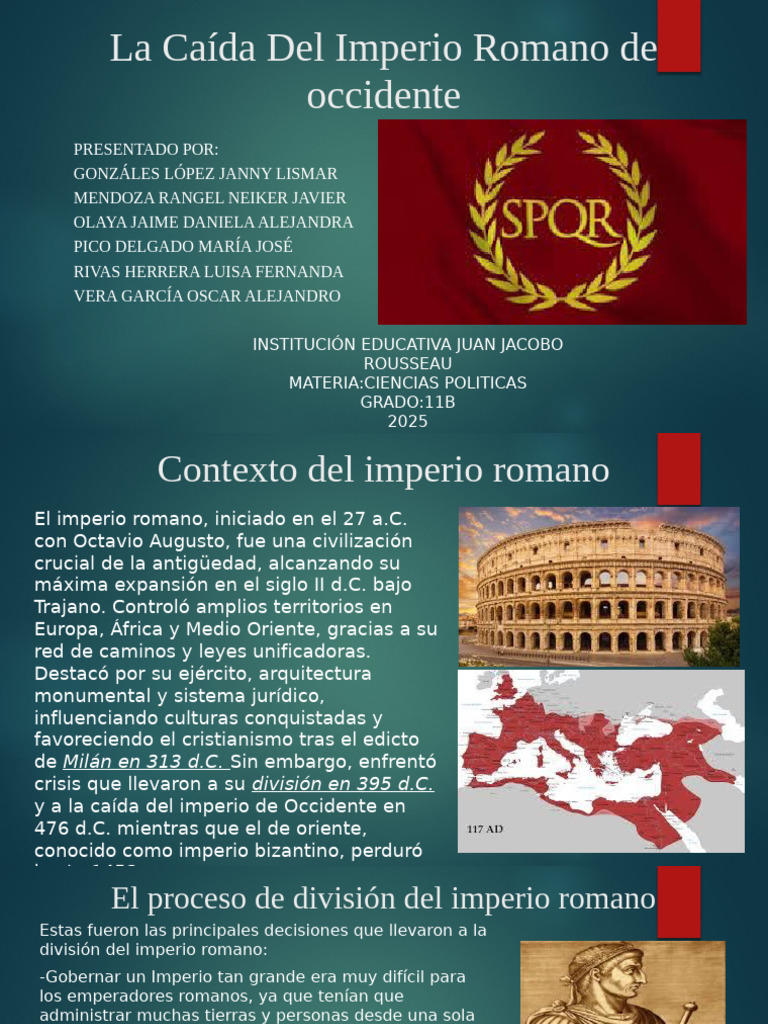 La Caída Del Imperio Romano de Occidente | PDF | imperio Romano ...