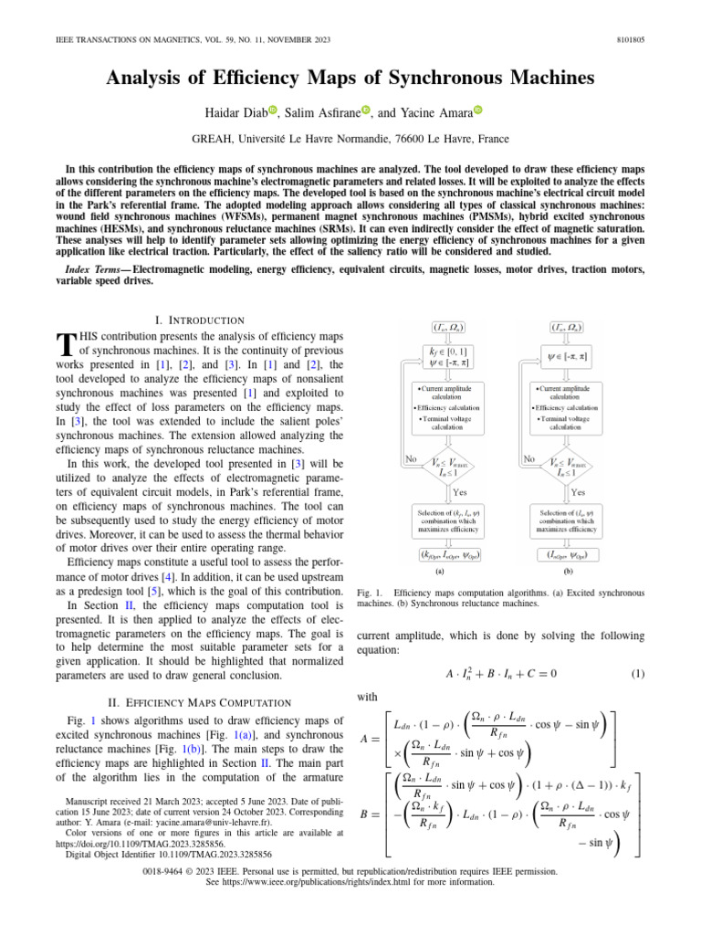 Analysis of Efficiency Maps of Synchronous Machines | PDF | Electric ...