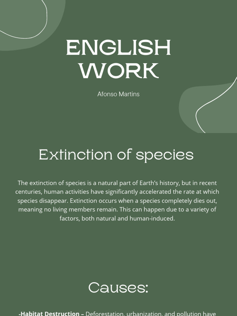 Causes and Consequences of Species Extinction | PDF