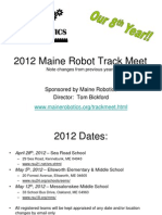 2012 Maine Robot Track Meet Outline