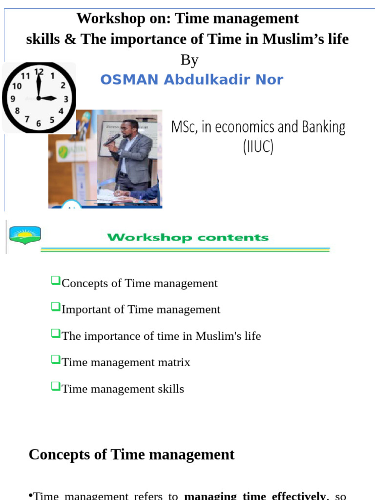 Time Management in Muslim Life | PDF