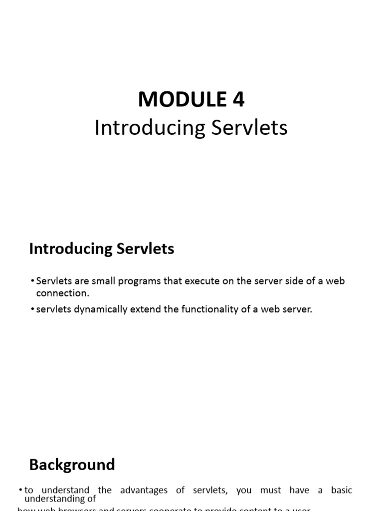 Understanding Java Servlets Basics | PDF | World Wide Web | Internet & Web