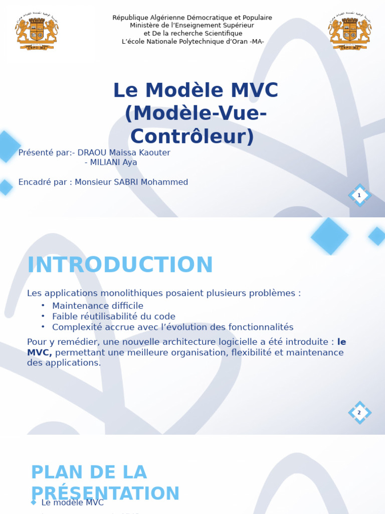 Introduction au Modèle MVC | PDF | Modèle-vue-contrôleur | Logiciel