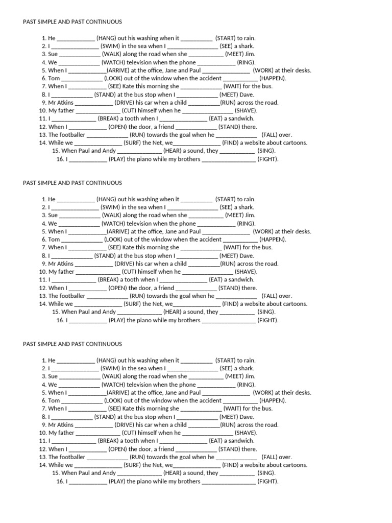 Past Simple and Continuous | PDF