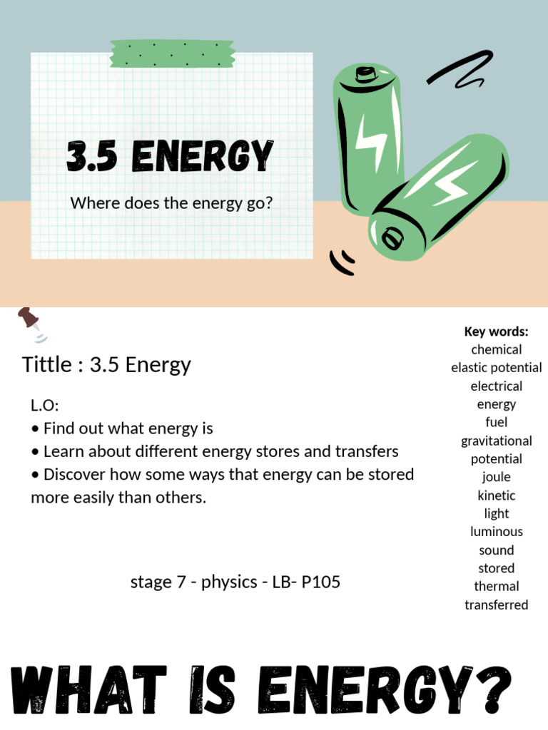 Understanding Energy and Its Transfers | PDF