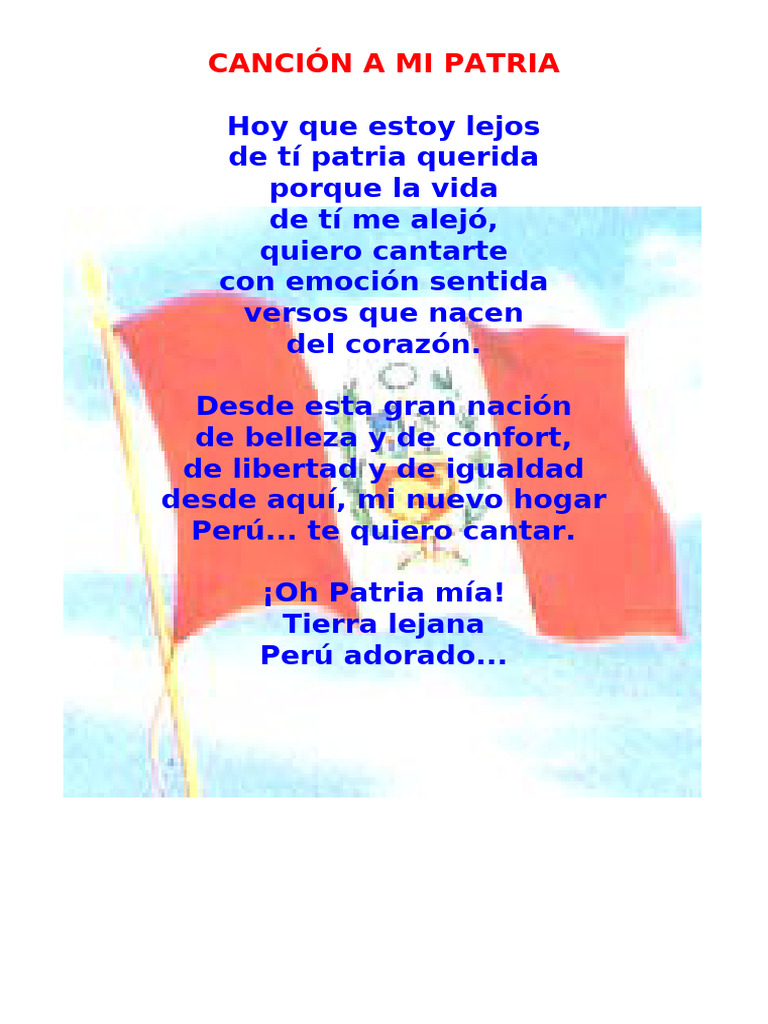Cancion A Mi Patria | PDF