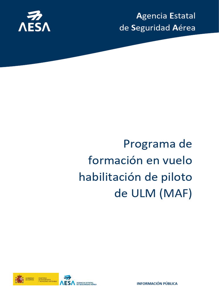 For Ulm p01 Eti01 Gu05 | PDF | Seguridad de la aviación | Quitarse