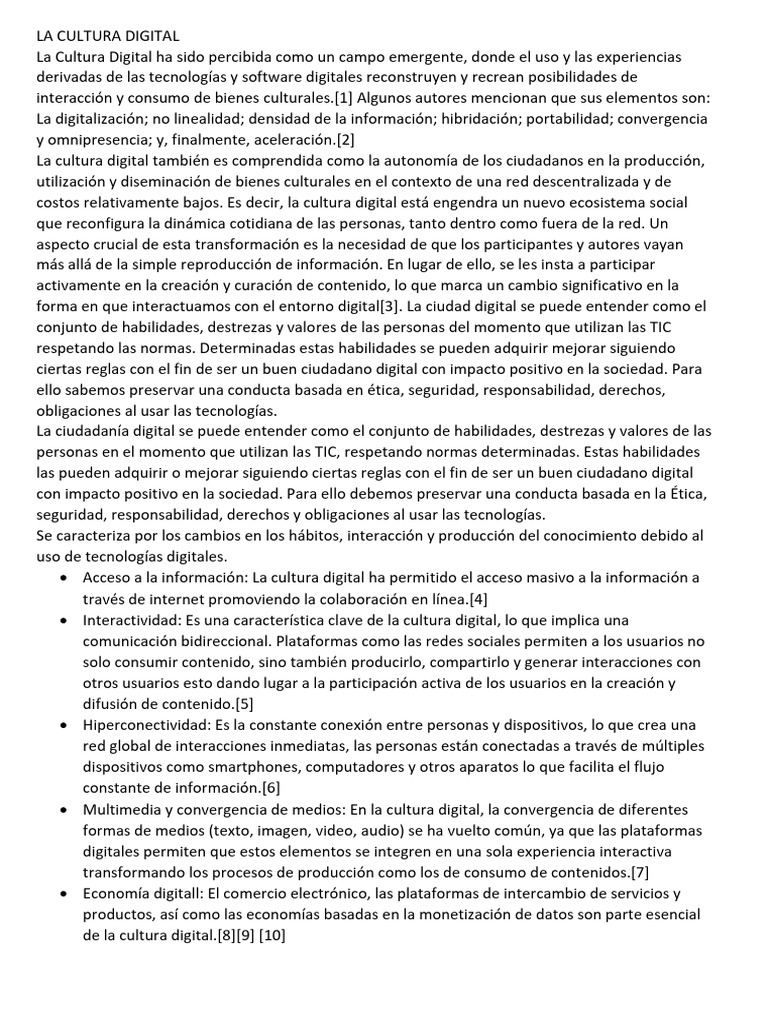 Impacto de la Cibercultura en la Vida Cotidiana | PDF | Internet ...