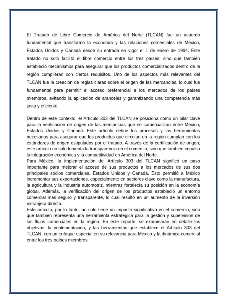 TLCAN | PDF | Tratado de Libre Comercio Norteamericano | Arancel