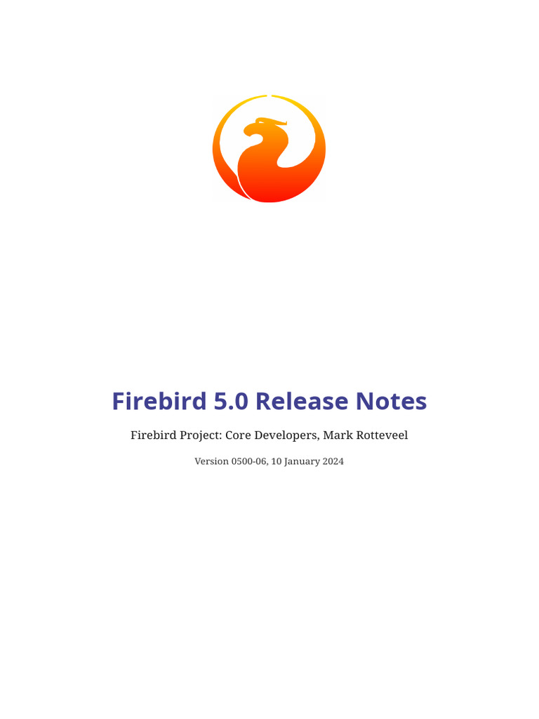 Firebird 5.0 Release Notes Summary | PDF | Database Index | Postgre Sql