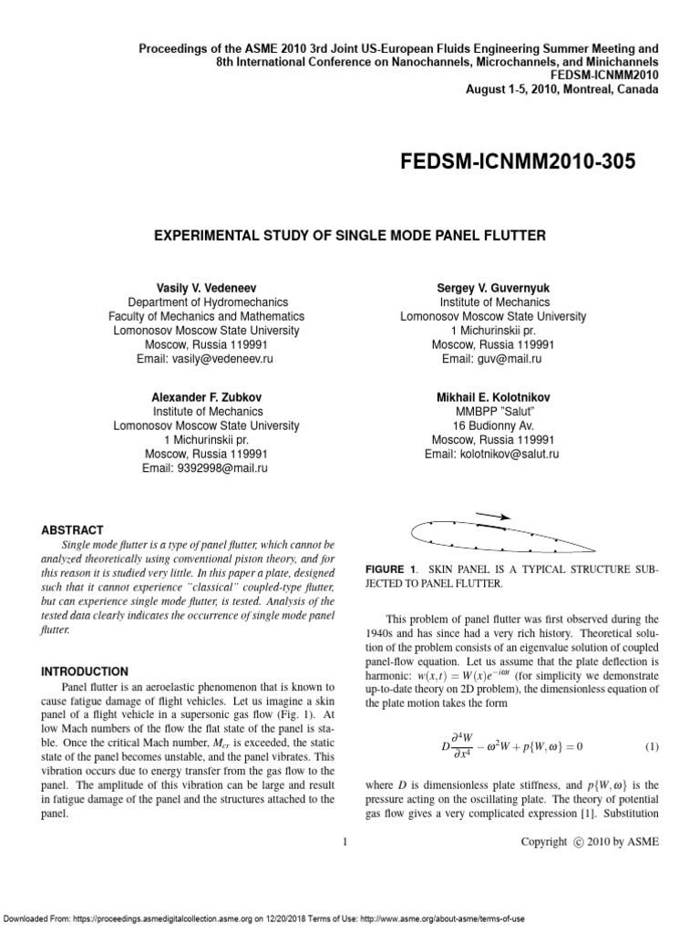 Experimental Study of Single Mode Flutter | PDF | Oscillation | Resonance