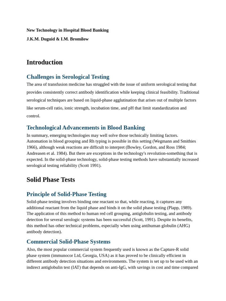 3-New Technology in Hospital Blood Banking4 (AutoRecovered) | PDF ...