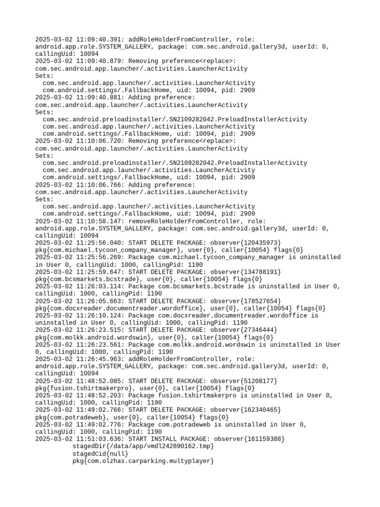 Yunnx App Package Management Logs | PDF | Utility Software | Software