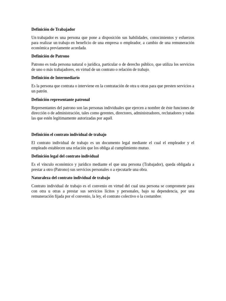 Definici n De Trabajador PDF