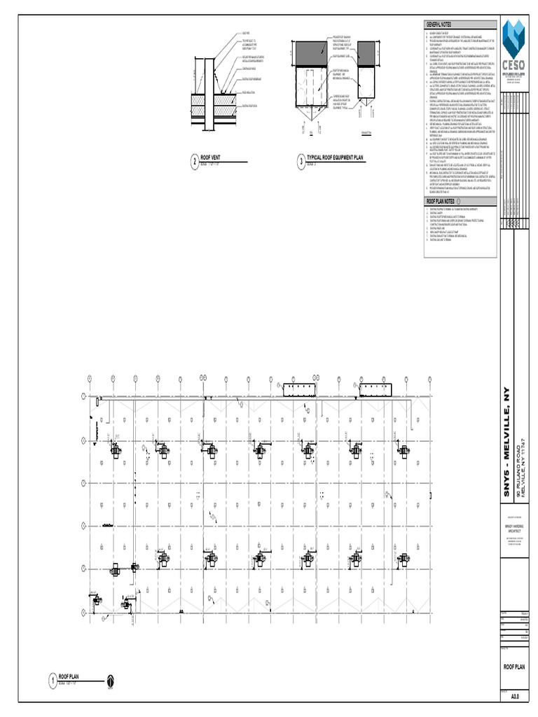 Roof Plan and Equipment Installation Guide | PDF | Roof | Plumbing