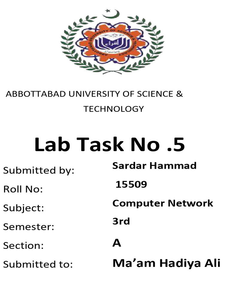 Lab Task No .5 Sardar Hamad - 034335 | PDF