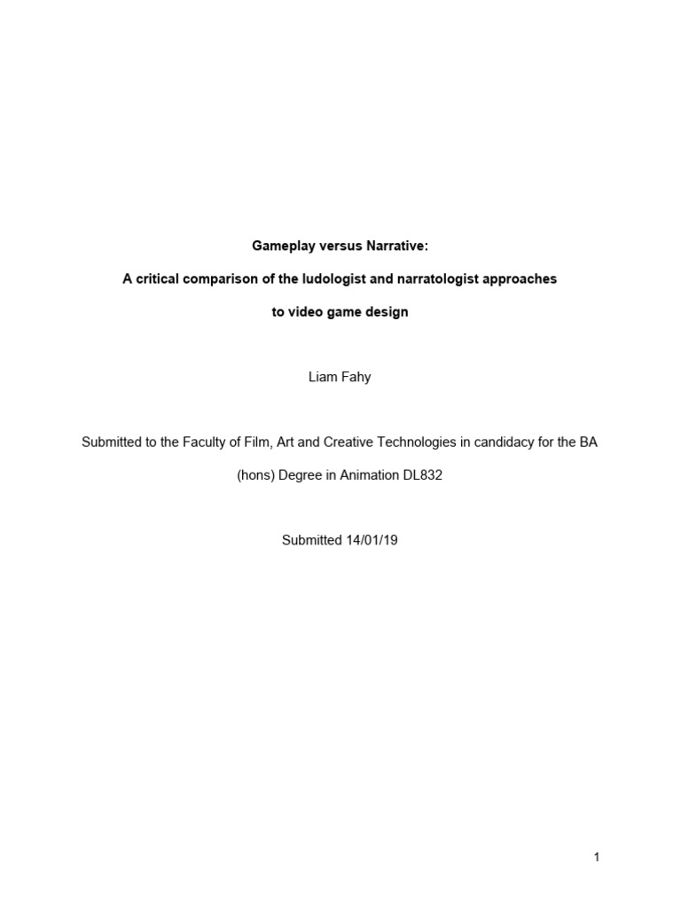 Ludology vs. Narratology in Games | PDF | Video Games | Narrative